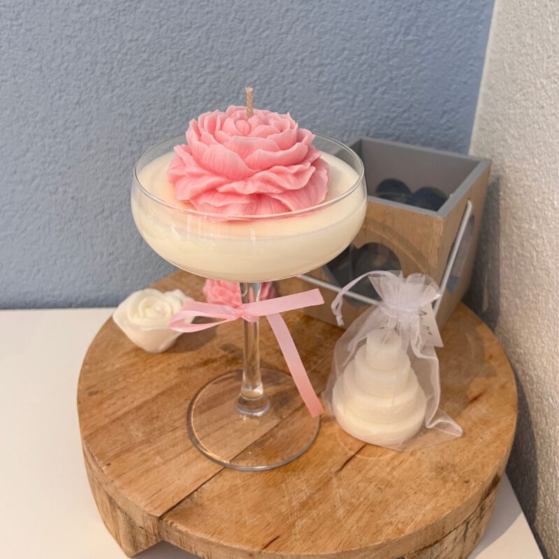 Dream rose kaars