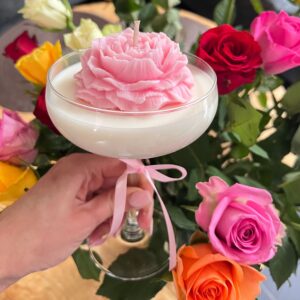 Dream rose cocktail kaars